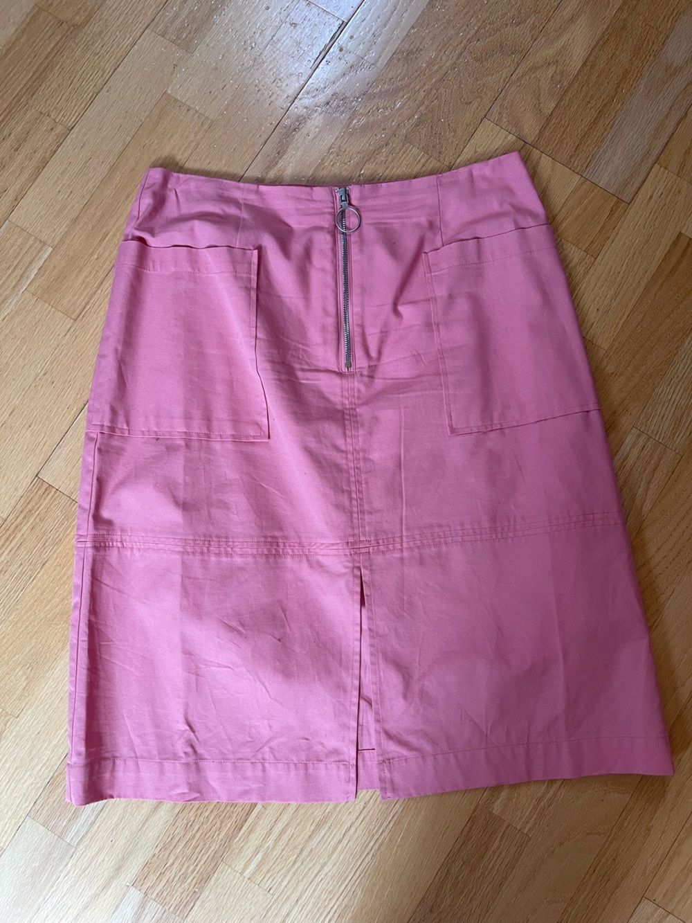 Who What Wear Pink Ring-Zip Skirt